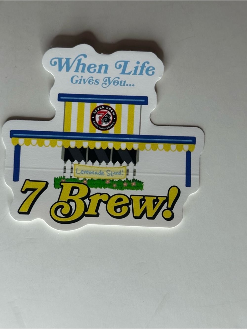 7 Brew Coffee Lemonade Day 2026 When Life Gives You Limited Edition Sticker NEW